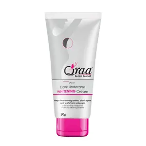 Qraa Advanced Lacto Dark Underarm Whitening Cream 50g For even toned underarms