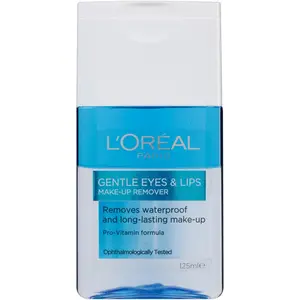 L'Oreal Paris Make-Up Remover For Lips Eyes and Face Removes Waterproof makeup Dermo Expertise 125ml