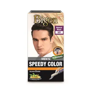 Bigen Men's Speedy Color Hair Color 80g - Natural Black 101 (Pack of 1)