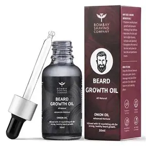 Bombay Shaving Company Beard Growth Onion Oil-10X Nourishing Oils For Stronger ffier & Shinier Beard 30 ml | Made in India
