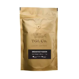 TGL Breakfast Fusion A Blend of Arabica and Robusta Coffee Medium Grind Coffee 200 Gram | Vacuum Sealed for Freshness