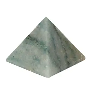 Aatm Energy Generator Gemstone Green Aventurine Pyramid for EMF Protection Chakra Healing Meditation (2.5 and 2.5 Inches)