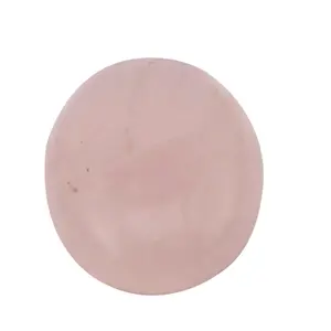 Aatm Rose Quartz Cabochon Pocket Stone Stone of Love & Relationship and Gift