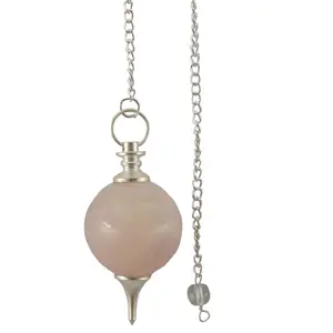 Aatm Healing Gemstone Rose Pink Pendulum Stone for Love