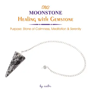 Aatm Natural Healing Rainbow Cone Pointed Reiki Chakra Pendulum (Stone for Healing)
