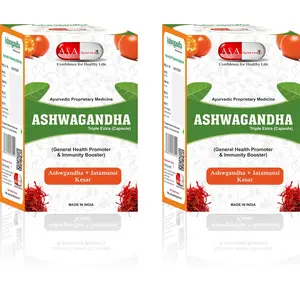 Ayurvedic Ashwgandha Capsule With Jatamansi + Kesar l Ashvgandha Extract Capsule (60caps)