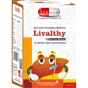 Livalthy Ayurvedic Medicine for helps fatty liver I Liver Protection l Liver Cleanse l Liver Detox (60caps)