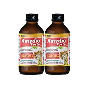 AIMIL Amydio Forte Syrup for Diarrhoea & Dysentery| Energizes body by replenishing electrolyte to prevent dehydration| 100 ML (Pack of 2)