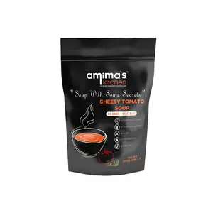 Amima's Kitchen Cheesy Tomato Jain Soup (No Onion No Garlic) - 100 Grams [Serves 10] | Instant Soup Mix Powder | Ready To Cook | No Artificial Flavour & Colour | Gluten Free | Non GMO | Healthy Soup