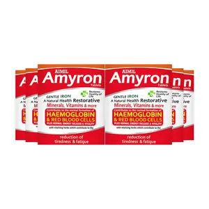 AIMIL Amyron Multivitamins Tablet for Men & Women with 34 Ingredients for All Age| Reduce Tiredness & Fatigue | Improves Haemoglobin Level - 30 Tabb. (Pack of 6)