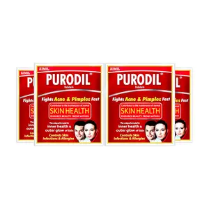 AIMIL Purodil Blood Purifying Formula for Healthy Skin| Clear Complexion Ayurvedic Tabb.| 30 Tabb. (Pack of 4)
