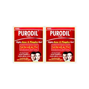 AIMIL Purodil Blood Purifying Formula for Healthy Skin| Clear Complexion Ayurvedic Tabb.| 30 Tabb. (Pack of 2)