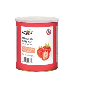 BEE ONE Women's Strawberry Milky Soft Wax for All Skin Type - 800 g