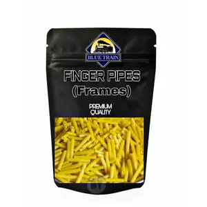 BLUE TRAIN Quality Yellow Finger Fryums | Ready-to-Fry Snacks (1 Kg)