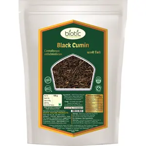 Biotic Natural Kala Jeera - Kaali Jeeri - Kali Jeeri - Black Jeera - Black Cumin Seeds - Kali Jiri - 100gm
