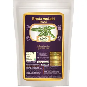 Biotic Bhumi Amla Powder (Phyllanthus Niruri) Bhoomi Amla Powder - Bhuiamlaki Powder - 200gm