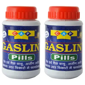 cap Gasline Pills hing goli ayurvedic relief gas acidity constipation tasty healthy - 100g (pack of 2)