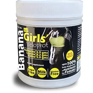 Develo Women Protein Supplement High Protein Energy Shake VeloProt Girls Powder [Banana Shake ] 500Gm