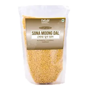 Delight Foods Premium Bengali Sona Moong Daal - 400gm (Set of 2 Packets - Each of 200gm)