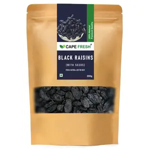 Cape Fresh Black Raisins With Seed 200g | Natural pure Raisins