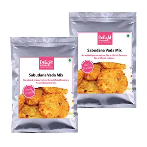 Delight Foods Maharashtra Ready to Cook Mixes | Set of 2 | Snacks - Breakfast - Lunch | (Sabudana Vada)