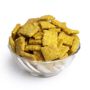 Delight Foods Sabudana Crackers 300g (Pure Groundnut Oil) | Healthy Snacks | Tapioca Crackers | Rajasthani Namkeen | Peanut Oil | No Preservatives