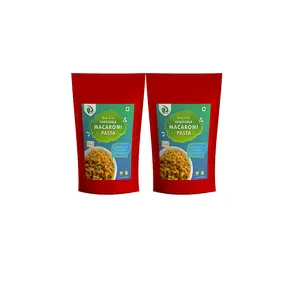 Dryfii Pure (Jain) Home-Made Dehydrated Vegetable Macaroni Pasta Pack of 2 (150X2) Ready to Eat |Gluten Free | Instant Food | Cooked in Mild Spices