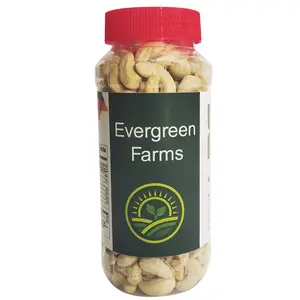 Evergreen Farms Fresh Whole Cashews Cashew Nut (Kaju) in Pet Jar 250 Grams
