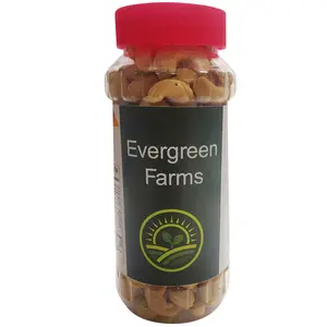 Evergreen Farms Fresh Whole Roasted and Salted Cashews Extra Crunchy Kaju in Pet Jar 250 Grams
