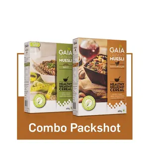GAIA Muesli Combo Pack Nutty Delight 400 gm and Diet Sugar Free 400 gm (Super Saver Pack)