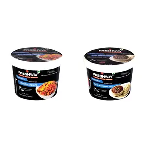 Freshway Ready To Eat Pack of 2(Daal Makhani Rice & Schezwan Rice) Ready To Eat Freeze Dried Products with No Added Preservative & Colors