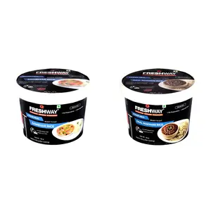 Freshway Pack of 2 (Sambhar Rice & Daal Makhani Rice) Ready to Eat Freeze Dried Products with No Added Preservative & Colors
