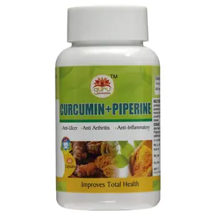 Guru Prasadam Curcumin+Piperine Tabb. Pack of 1 Bottle