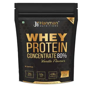 Hanman Nutritions Whey Protein Concentrate Vanilla Flavored - 550 g)