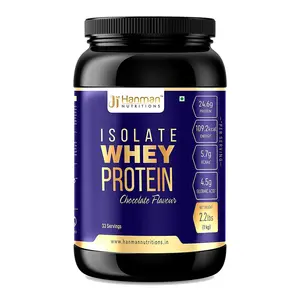 Hanman Nutritions Whey Protein (Whey Protein Isolate Chocolate Flavored- 1Kg)