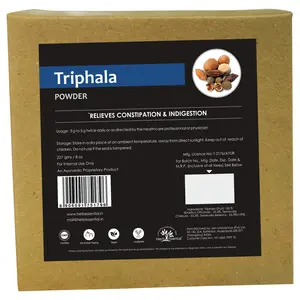 Herb Essential Pure Organic Triphala Powder 227g |Balancing Formula for Detoxification & Rejuvenation