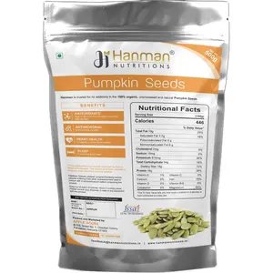 Hanman Nutritions Organic Raw Pumpkin Seeds 500 gm