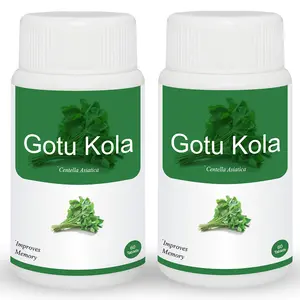 Herb Essential Gotukola Indian Pennywort Centella 500Mg Tablet - 60 Count (Pack of 2)