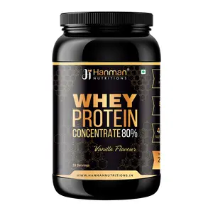 Hanman Nutritions Whey Protein Concentrate (Vanilla Flavored - 1 Kg)