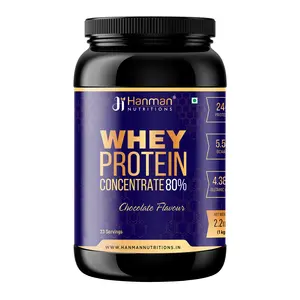 Hanman Nutritions Whey Protein Concentrate (Chocolate Flavored - 1 Kg)