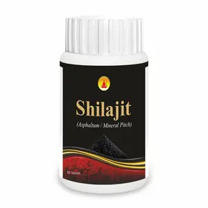 Jain Shilajit Asphaltum Mineral Pitch Tabb. - 60 Tabb.