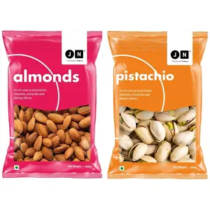 JN Daily Needs Dry Fruits Combo 500 G (250*2) | | ( Almonds and Roasted Pistachio( Salted) ) | | ( Badam and Pista) | | All Premium Dry Fruits | | Healthy & Fresh!!