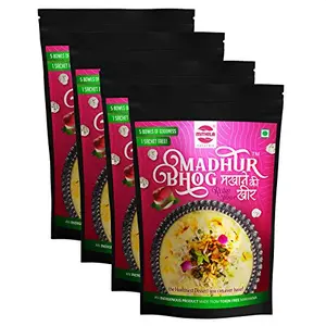 Madhur Bhog Instant Ready Mix Makhana Kheer 100G- Rose Pack of 4