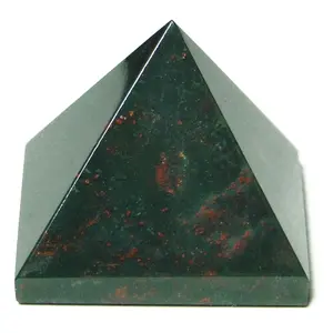 Nature's Crest Blood Stone Pyramid Natural Gemstone 1" 1 Pc for Metaphysical Energy Healing Meditation Chakra Reiki Tool Sacred Geometry Crystal Gemstone Altar Decor Spiritual Gifts