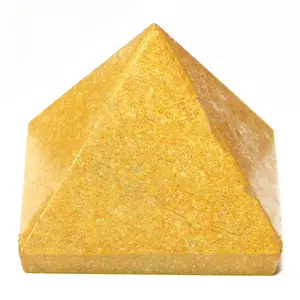 Nature's Crest Yellow Jasper Pyramid Natural Gemstone 1" 1 Pc for Metaphysical Energy Healing Meditation Chakra Reiki Tool Sacred Geometry Crystal Gemstone Altar Decor Spiritual Gifts