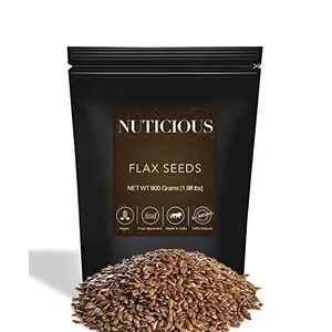 NUTICIOUS Organic Flax Seeds (Omega Food)-900 gm