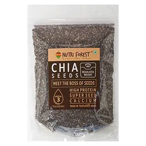 Nutri Forest Organic Premium Nutrition Chia Seeds with Omega 3 and Fiber - 450gm