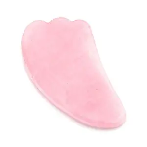 PINKCITY CREATION : Natural Rose Quartz Gua Sha Board Bar Beauty Roller Scrapping Plate Guasha Massage