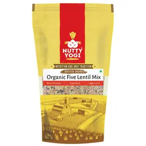 Nutty Yogi Organic Five Lentil Mix - (500 Grams)