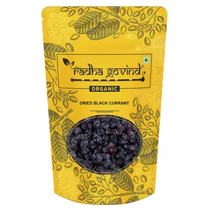Radha Govind Organic Dried Black Currant | Dried Greece Black Currents | Seedless Black Raisins (1 Kg)